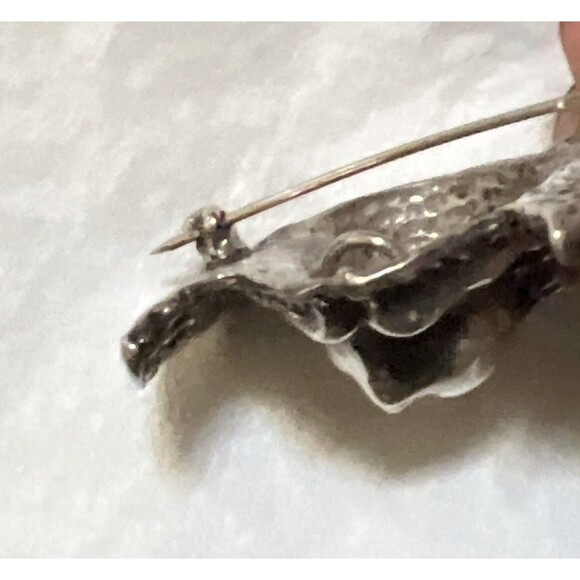 Sterling Silver Baroque Cherub Head Brooch 32 Grams Vintage - Picture 9 of 9